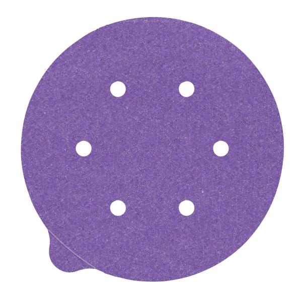 3M™ Cubitron™ II Stikit Papierscheibe 732U, 220+ Cweight, 150 mm x NH ,Linered w/ Tab, D/F, 6-fach gelocht