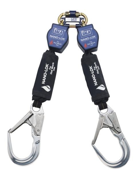 3M™ DBI-SALA® Nano-Lok™ Höhensicherungsgerät für Arbeiten in heißen Umgebungen, Gewebe, Doppelstrang, Gurtband, 2,0 m, 3101525