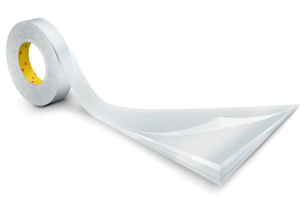 3M™ Doppelseitiges Klebeband 9628FL, Transparent, 1372 mm x 55 m, 0.05 mm