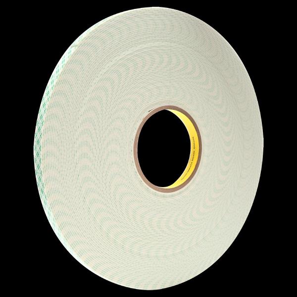 3M™ Doppelseitiges Urethanschaum-Klebeband 4026, Weiß, 12 mm x 33 m, 1.6 mm
