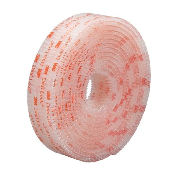 3M™ Dual Lock™ Flexibler Druckverschluss SJ3560, Transparent, 25 mm x 45.7, 5.7 mm, 40 Köpfe/cm², Außenbereich