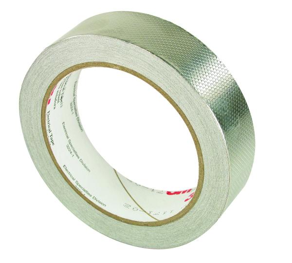 3M™ ET 1345 Kupferfolie, geprägt, verzinnt, mit nicht-leitfähigem Kleber, Zinn, 584 mm x 16.5 m x 0.1 mm