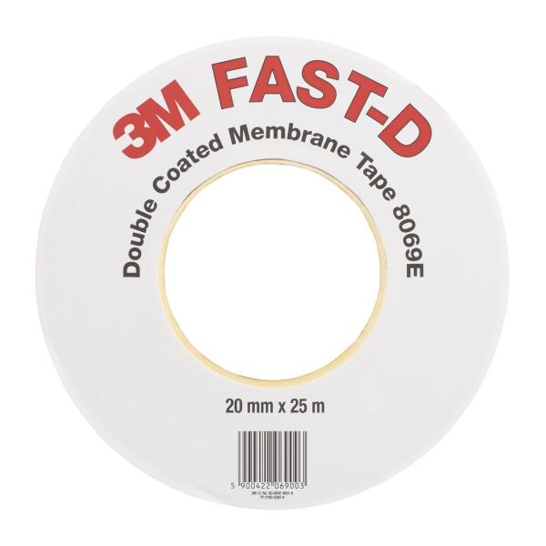 3M™ FAST-D Dichtband 8069E doppelseitig, 25 mm x 25 m, 0.41 mm
