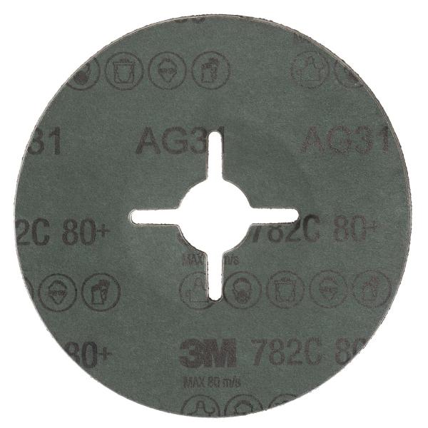 3M™ Fiberscheibe 782C, 125 mm x 22 mm, 80+