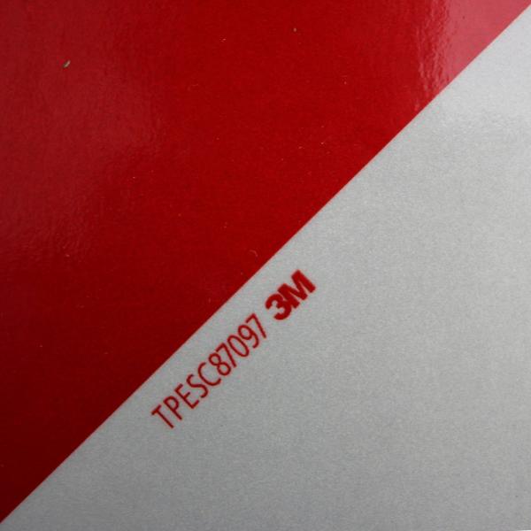 3M™ Flexible Reflexfolie 13056, Rot/Weiß, Linksweisend, AM/MB 7.5.99, 914 mm x 45,7 m