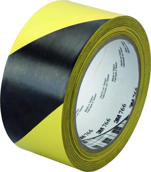 3M™ Gefahrenmarkierungsband 766i, Gelb/Schwarz, 50 mm x 33 m, Großpackung
