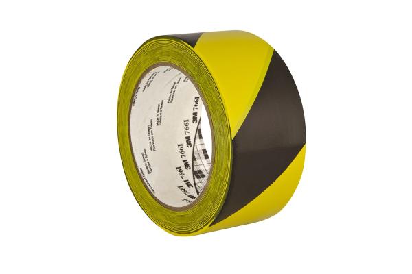 3M™ Gefahrenmarkierungsband 766i, Gelb/Schwarz, 50 mm x 33 m, Großpackung
