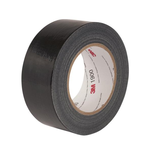 3M™ Gewebeklebeband 1900, Schwarz, 50 mm x 50 m, 0.17 mm