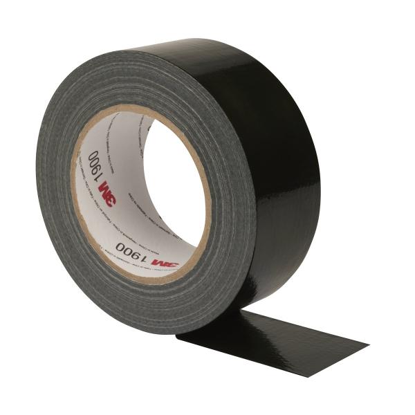 3M™ Gewebeklebeband 1900, Schwarz, 50 mm x 50 m, 0.17 mm