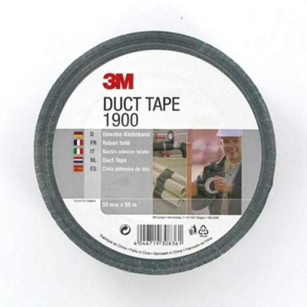 3M™ Gewebeklebeband 1900, Schwarz, 50 mm x 50 m, 0.17 mm