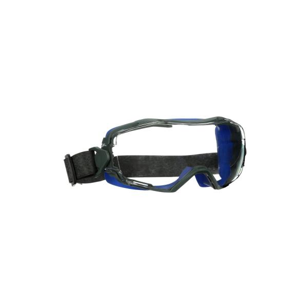 3M™ GoggleGear™ 6000 Vollsicht-Schutzbrille, blauer Rahmen, Neoprenriemen, Scotchgard™ Anti-Fog-/Antikratz-Beschichtung (K&N), transparente Scheibe, GG6001NSGAF-BLU-EU, 10 pro Packung