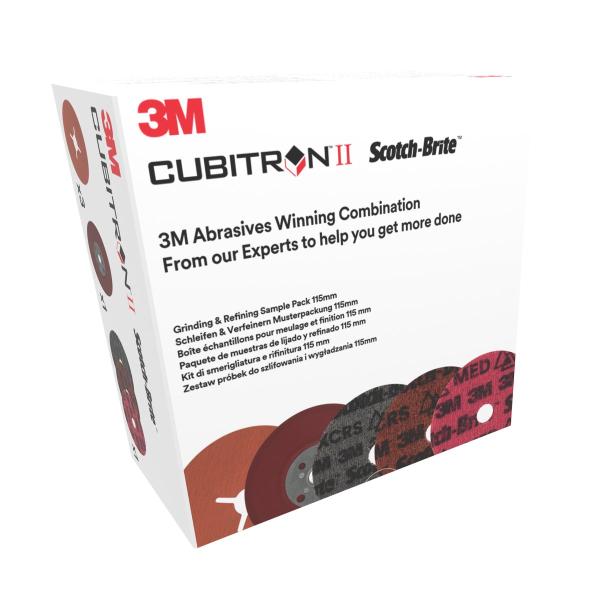 3M™ Grinding & Refining Kit, enthält 115 mm 787C Fiber- und PN-DH Vliesscheibe, mit flachen Hochleistungsfiberscheibenstützteller , Muster