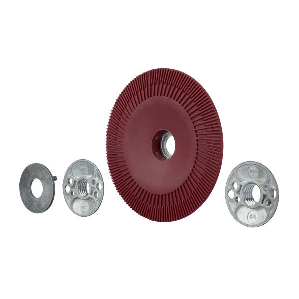 3M™ Hochleistungsstützteller gerippt, rot, 115 mm, M14, gerippt, sehr hart