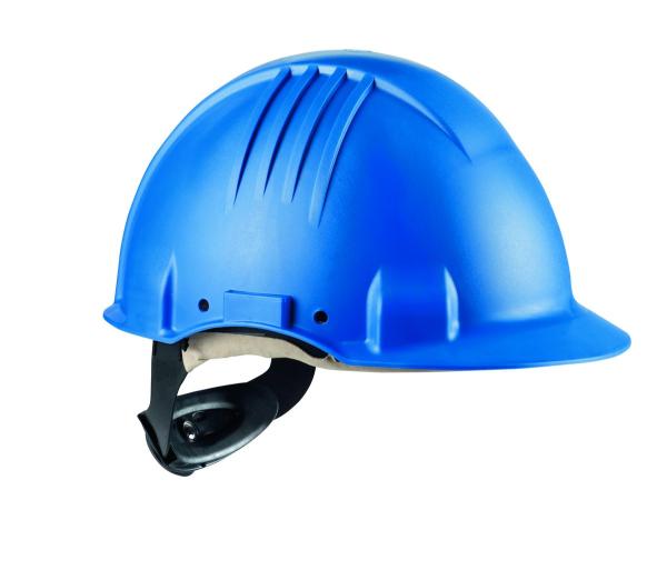 3M™ Hochtemperatur-Schutzhelm, Ratschenverschluss, nicht belüftet, dielektrisch 1000 V, Lederschweißband, Blau, G3501M-BB