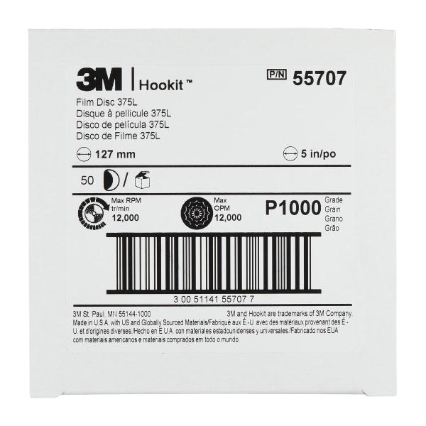 3M™ Hookit™ Filmscheibe 375L, 150 mm, P600, ungelocht