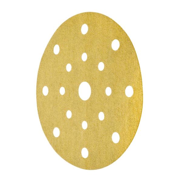 3M™ Hookit™ Gold Schleifscheibe 255P, 150 mm, 17-fach gelocht, P120, 51656