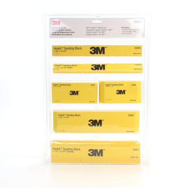 3M™ Hookit™ Handschleifblock Kit, 7 teilig, 61 cm x 46 cm, 05684