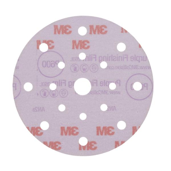 3M™ Hookit™ Purple Schleifscheibe 260L, 15-fach gelocht, 150 mm, P600, 51156