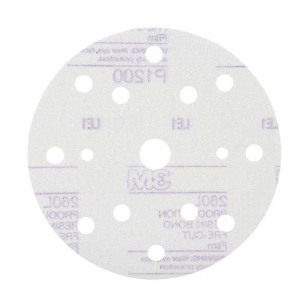 3M™ Hookit™ Schleifscheibe 260L, 150 mm, 15-fach gelocht, P1200, 51054