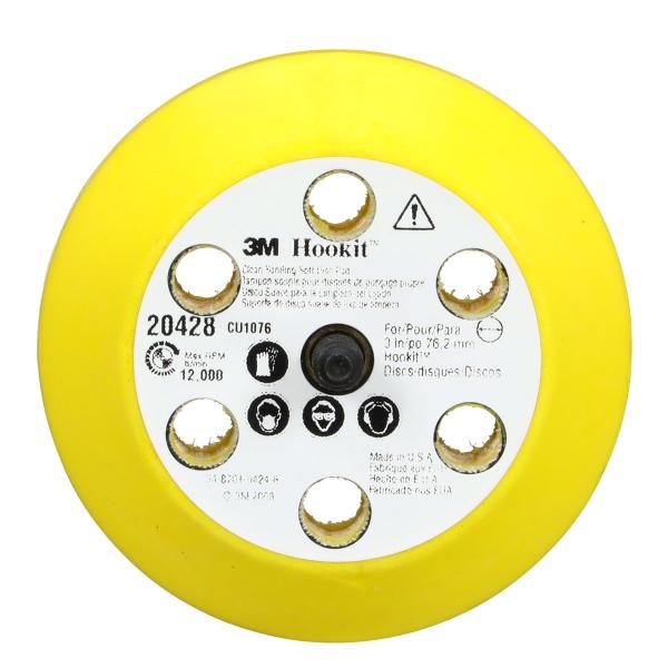 3M™ Hookit™ Stützteller, 75 mm x 19 mm, 6-fach gelocht