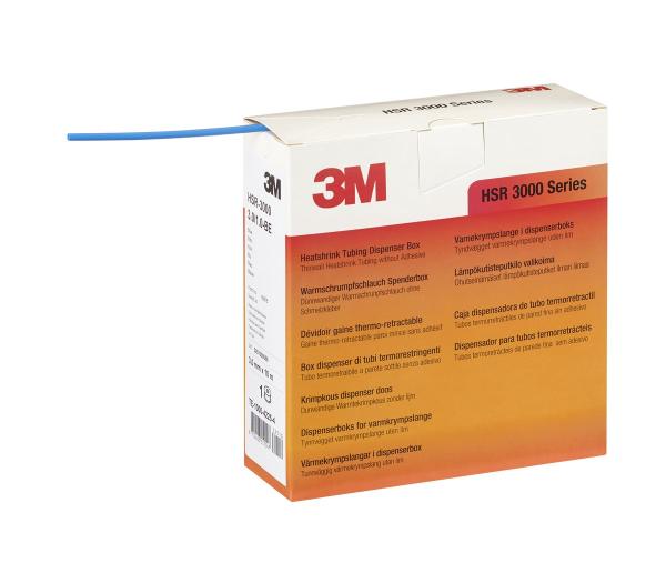 3M™ HSR 3000 Dünnwandiger Warmschrumpfschlauch auf Rolle, Blau, 3/1 mm, 10 m, Spenderbox