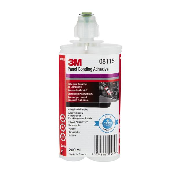 3M™ Karosserie-Klebstoff, 200ml Kartusche, schwarz, incl. 2 Mischdüsen, 08115