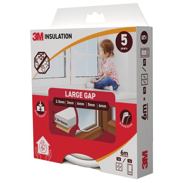 3M™ Klassische Isolierdichtung Große Lücke, Weiß, 6M