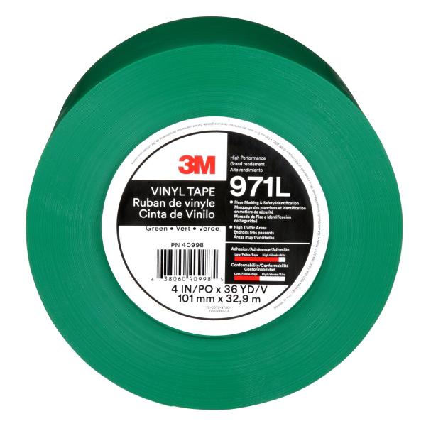 3M™ Langlebiges Bodenmarkierungsband 971L, Grün, 101.6 mm x 33 m, 0.43 mm, Individually Wrapped Conveniently Packaged