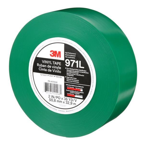 3M™ Langlebiges Bodenmarkierungsband 971L, Grün, 50.8 mm x 33 m, 0.43 mm, Individually Wrapped Conveniently Packaged