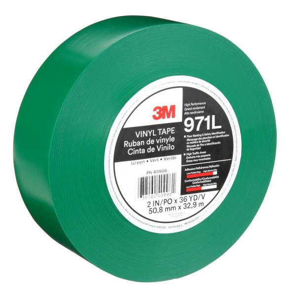 3M™ Langlebiges Bodenmarkierungsband 971L, Grün, 50.8 mm x 33 m, 0.43 mm, Individually Wrapped Conveniently Packaged