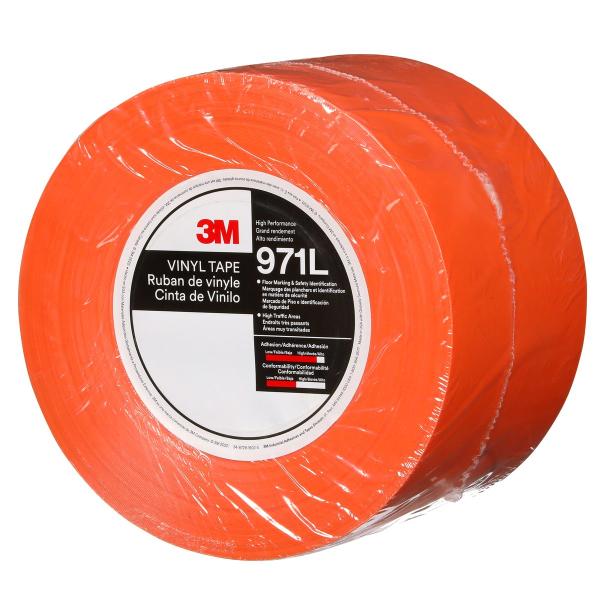 3M™ Langlebiges Bodenmarkierungsband 971L, Orange, 101.6 mm x 33 m, 0.43 mm, Individually Wrapped Conveniently Packaged