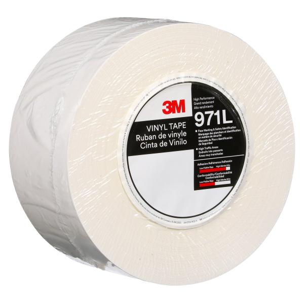 3M™ Langlebiges Bodenmarkierungsband 971L, Weiß, 76.2 mm x 33 m, 0.43 mm, Individually Wrapped Conveniently Packaged