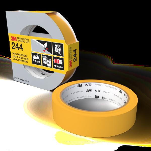 3M™ Malerabdeckband 244, 24 mm x 50 m, 1 Rolle/Packung - 100% PEFC, SGSCH-PEFC-COC-110078
