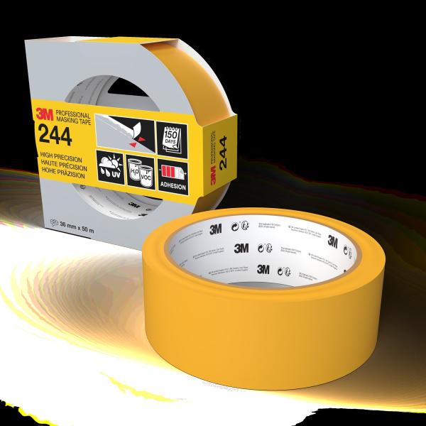 3M™ Malerabdeckband 244, 36 mm x 50 m, 1 Rolle/Packung - 100% PEFC SGSCH-PEFC-COC-110078