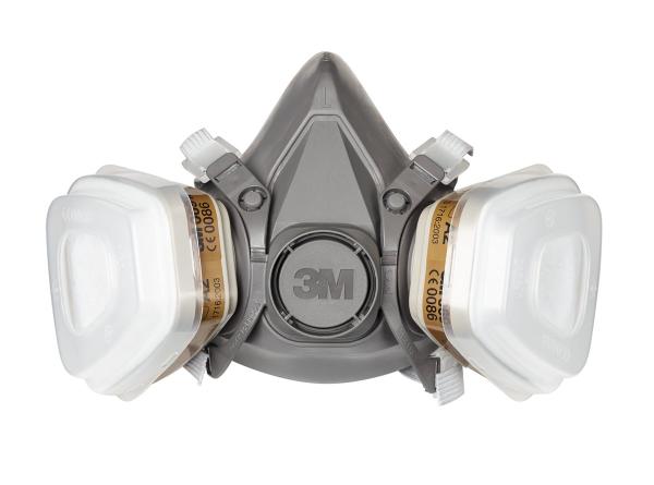 3M™ Mehrweg-Atemschutzmaske für Lackierarbeiten Starter-Paket, A2P3 R Filter, mittelgroße Maske 50686