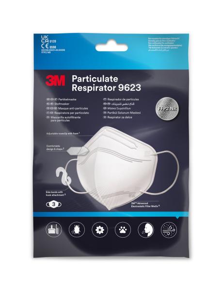 3M™ Partikelmaske 9623, 3/Packung