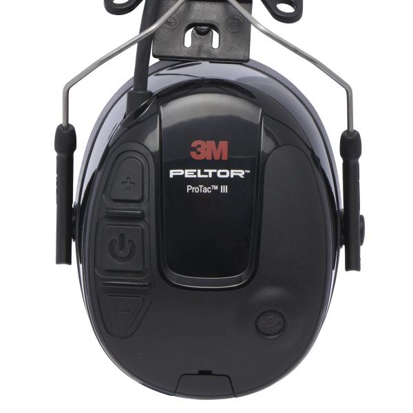 3M™ PELTOR™ ProTac™ III Headset, 31 dB, schwarz, Befestigung am Schutzhelm, MT13H221P3E