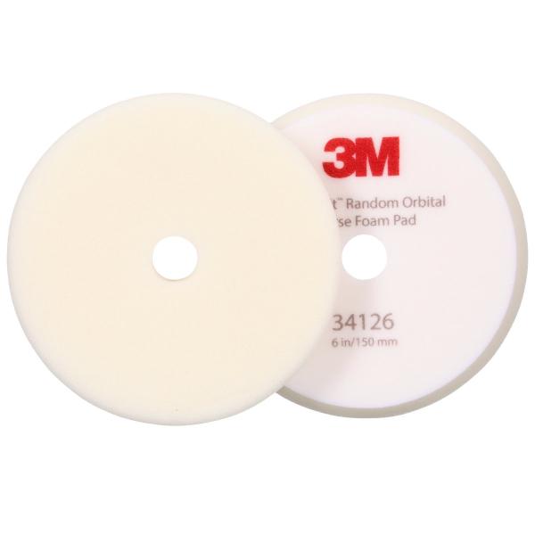 3M™ Perfect-It™ Festes Polierschaumpad für Exzenterpoliermaschine, Weiß, 150 mm, 34126
