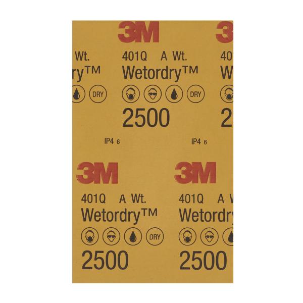 3M™ Perfect-It™ Nass-Schleifmittel 401Q, 138 mm x 230 mm, P2500, 02045
