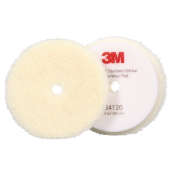 3M™ Perfect-It™ Polierträger mit Polierfell für Exzenterpoliermaschine, grob, Weiß, 130 mm (5 in), 34120