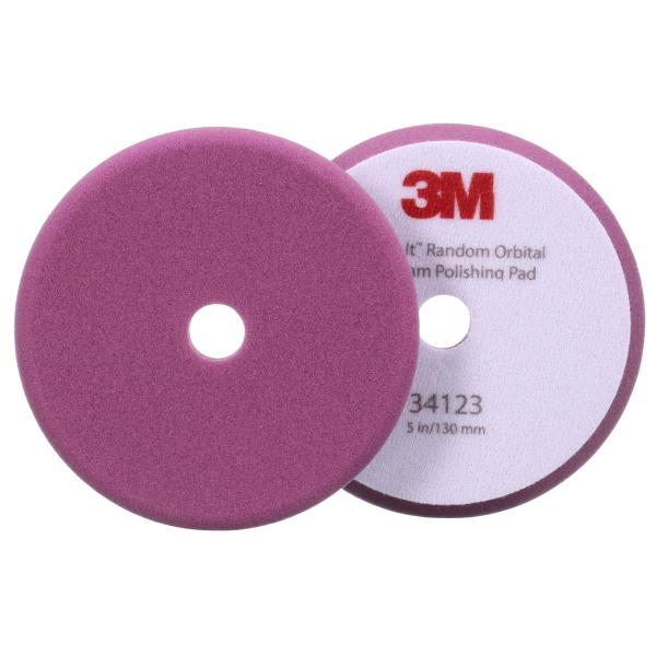 3M™ Perfect-It™ Weiches Schaum-Polierpad für Exzenterpoliermaschine, Violett, 130 mm (5 in), 34123