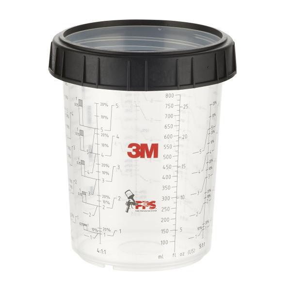 3M™ PPS™ Außenbecher mit Schraubring, Groß, 850 ml, 16023