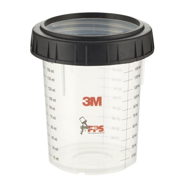 3M™ PPS™ Außenbecher mit Schraubring, Klein, 170 ml, 16115