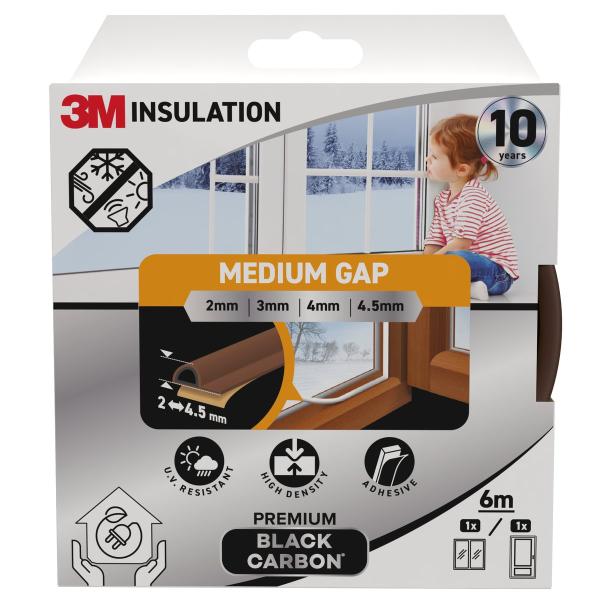 3M™ Premium Isolierdichtung Mittelgroße Lücke, Braun, 6M