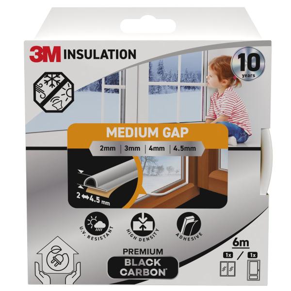 3M™ Premium Isolierdichtung Mittelgroße Lücke, Weiß, 6M