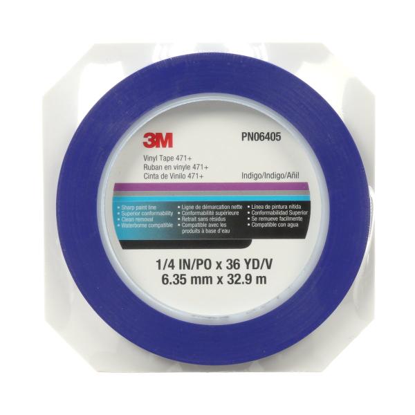 3M™ PVC-Klebeband 471+, Indigo, 9 mm x 32 m, 0.14 mm, Einzelverpackt