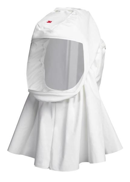 3M™ S533 Einweg Leichthaube (weiss) in Größe L mit Hals-/Schulterabdeckung Material: Ventflex