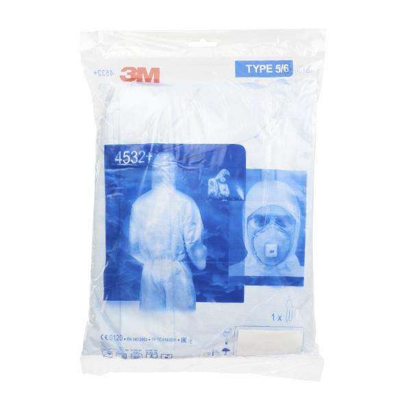 3M™ Schutzanzug 4532+, Kühlweiß, Größe 4XL