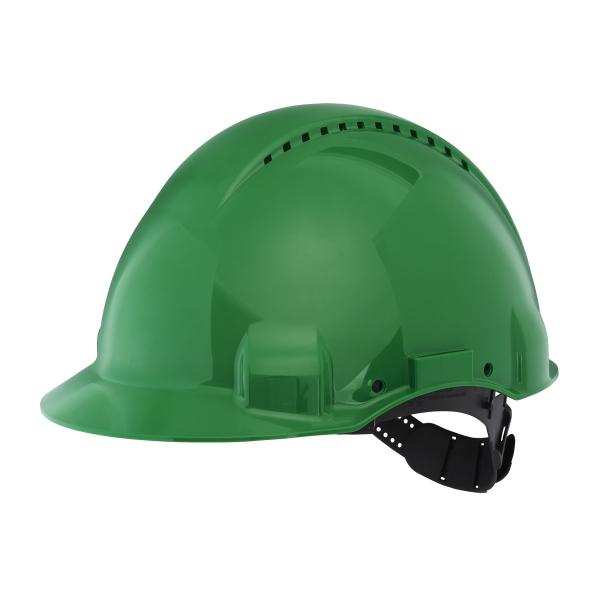 3M™ Schutzhelm, Uvicator, Pinlock-Verschluss, belüftet, Kunststoffschweißband, Grün, G3000CUV-GP