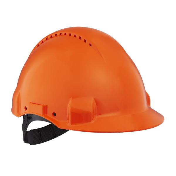 3M™ Schutzhelm, Uvicator, Pinlock-Verschluss, belüftet, Kunststoffschweißband, Orange, G3000CUV-OR